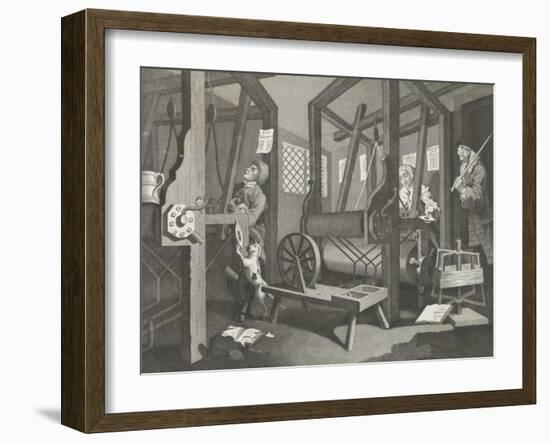 The Apprentices - engraving-William Hogarth-Framed Giclee Print