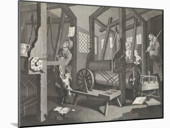 The Apprentices - engraving-William Hogarth-Mounted Giclee Print