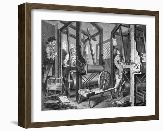 The Apprentices - engraving-William Hogarth-Framed Giclee Print