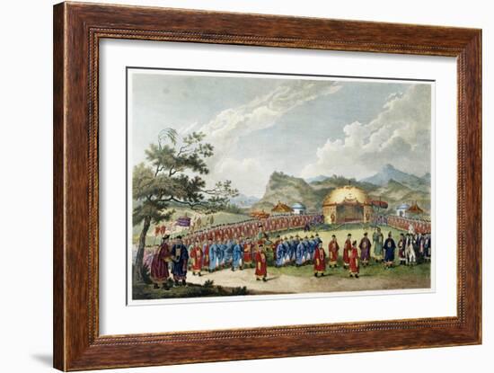 The Approach of the Emperor of China to His Tent in Tartar, to Receive the British Ambassador-William Alexander-Framed Giclee Print