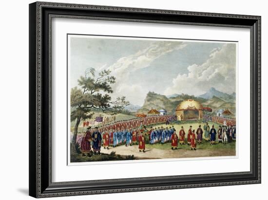 The Approach of the Emperor of China to His Tent in Tartar, to Receive the British Ambassador-William Alexander-Framed Giclee Print