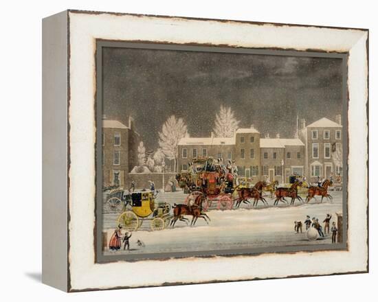 The Approach to Christmas-James Pollard-Framed Premier Image Canvas