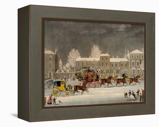 The Approach to Christmas-James Pollard-Framed Premier Image Canvas