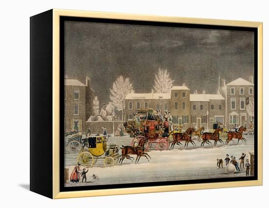 The Approach to Christmas-James Pollard-Framed Premier Image Canvas