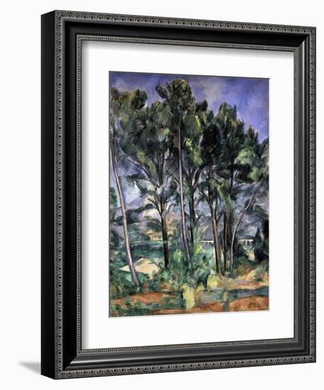 The Aqueduct, 1898-1900-Paul Cézanne-Framed Giclee Print