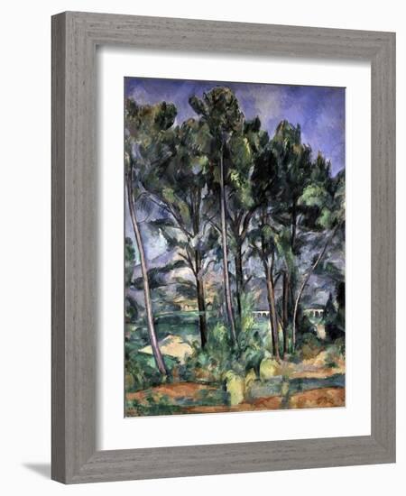 The Aqueduct, 1898-1900-Paul Cézanne-Framed Giclee Print