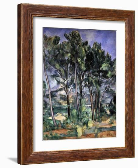 The Aqueduct, 1898-1900-Paul Cézanne-Framed Giclee Print