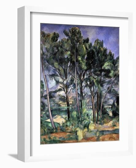 The Aqueduct, 1898-1900-Paul Cézanne-Framed Giclee Print