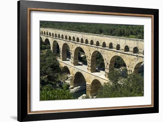 The Aqueduct, Built by the Romans in 19 BC, Carried Water to Nimes across the River Gard-LatitudeStock-Framed Photographic Print