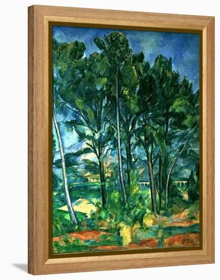 The Aqueduct (Montagne Sainte-Victoire Seen Through Trees), circa 1885-87-Paul Cézanne-Framed Premier Image Canvas