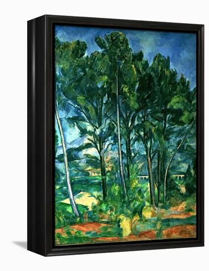 The Aqueduct (Montagne Sainte-Victoire Seen Through Trees), circa 1885-87-Paul Cézanne-Framed Premier Image Canvas