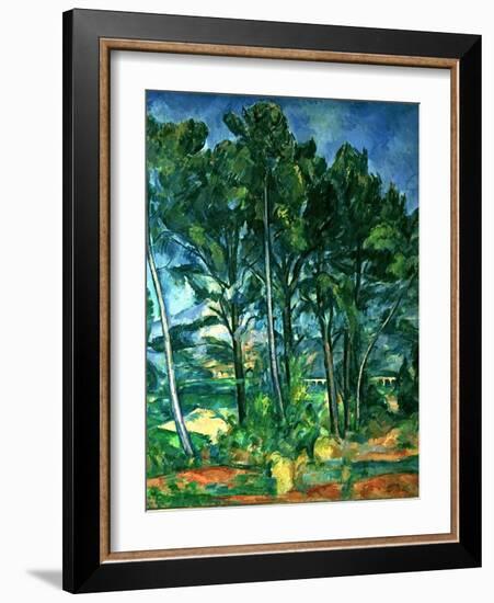 The Aqueduct (Montagne Sainte-Victoire Seen Through Trees), circa 1885-87-Paul Cézanne-Framed Giclee Print