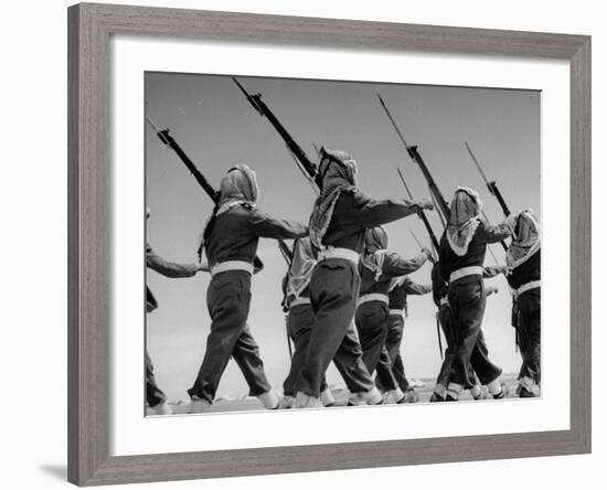 The Arab Legion Infantry Marching at their Post-John Phillips-Framed Premium Photographic Print