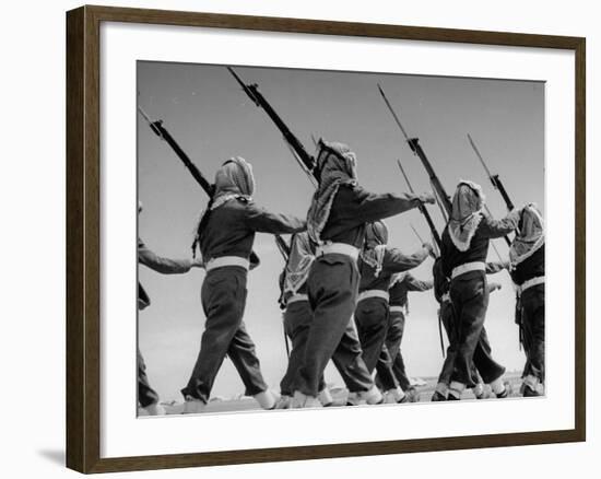 The Arab Legion Infantry Marching at their Post-John Phillips-Framed Premium Photographic Print