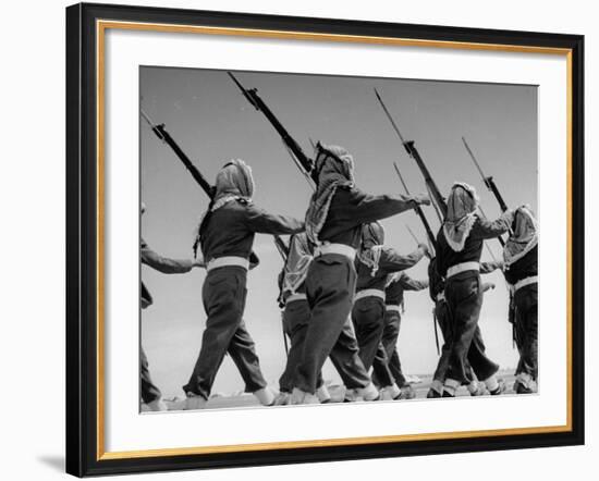 The Arab Legion Infantry Marching at their Post-John Phillips-Framed Premium Photographic Print