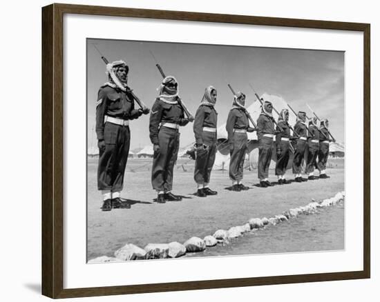 The Arab Legion Standing in a Formal Line-John Phillips-Framed Premium Photographic Print