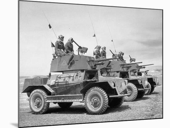 The Arab Legion Training in Gunnery on Tanks-John Phillips-Mounted Premium Photographic Print