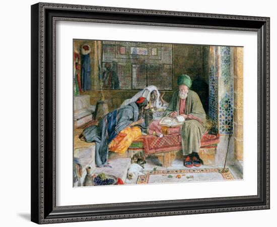 The Arab Scribe, Cairo-John Frederick Lewis-Framed Giclee Print