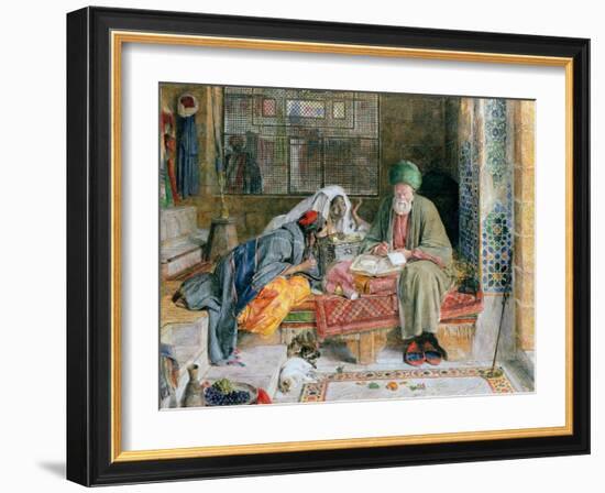 The Arab Scribe, Cairo-John Frederick Lewis-Framed Giclee Print