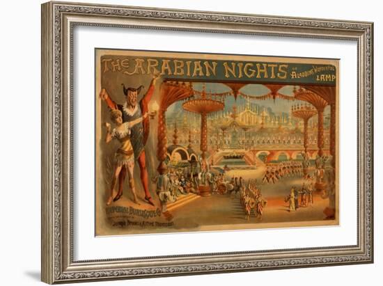 The Arabian Nights - Aladdin's Wonderful Lamp Poster-Lantern Press-Framed Art Print