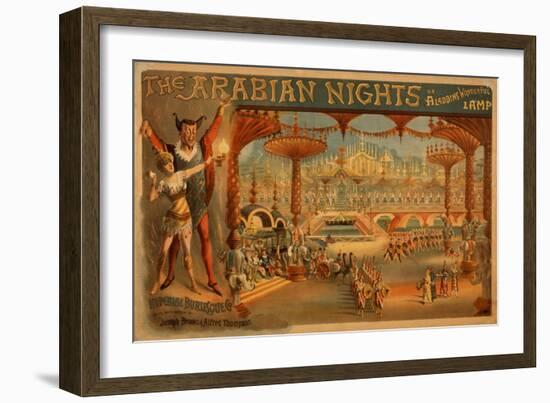 The Arabian Nights - Aladdin's Wonderful Lamp Poster-Lantern Press-Framed Art Print