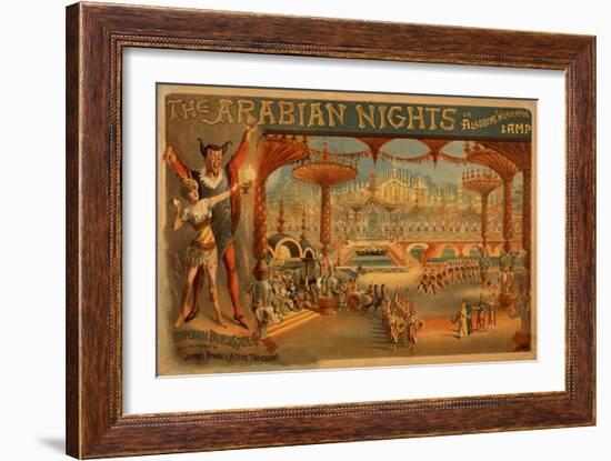 The Arabian Nights - Aladdin's Wonderful Lamp Poster-Lantern Press-Framed Art Print