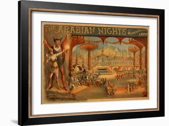 The Arabian Nights - Aladdin's Wonderful Lamp Poster-Lantern Press-Framed Art Print