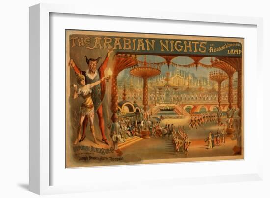 The Arabian Nights - Aladdin's Wonderful Lamp Poster-Lantern Press-Framed Art Print