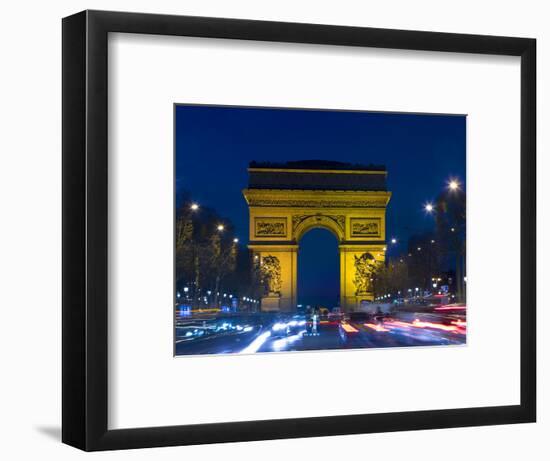 The Arc de Triomphe and the Champs Elysees at Twilight, Paris, France-Jim Zuckerman-Framed Photographic Print