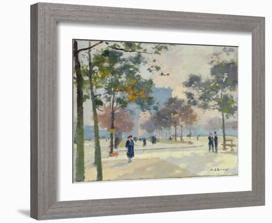 The Arc de Triomphe in Autumn, Paris-Jules Ernest Renoux-Framed Giclee Print