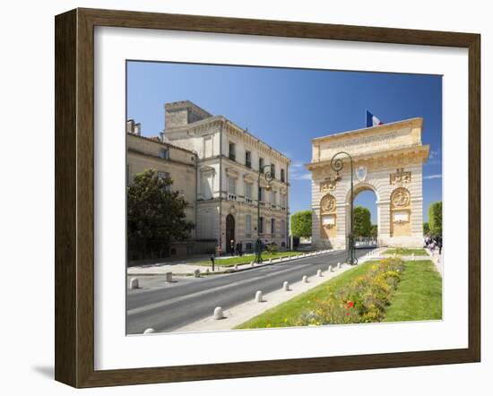 The Arc De Triomphe, Rue Foch, Montpellier, Languedoc-Roussillon, France, Europe-David Clapp-Framed Photographic Print