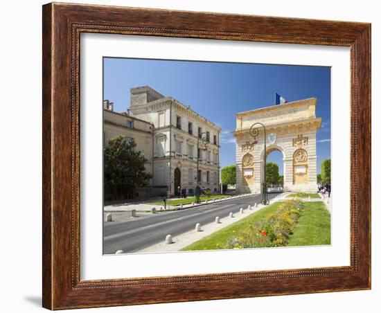 The Arc De Triomphe, Rue Foch, Montpellier, Languedoc-Roussillon, France, Europe-David Clapp-Framed Photographic Print