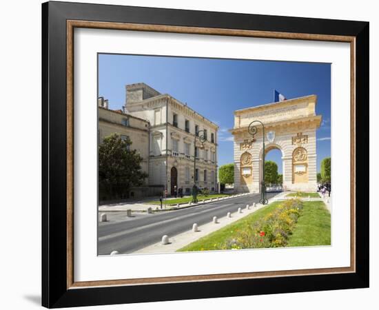 The Arc De Triomphe, Rue Foch, Montpellier, Languedoc-Roussillon, France, Europe-David Clapp-Framed Photographic Print