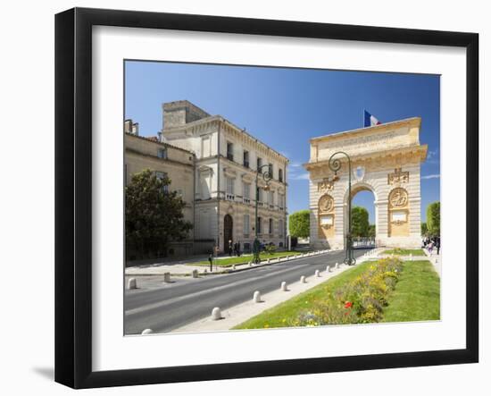 The Arc De Triomphe, Rue Foch, Montpellier, Languedoc-Roussillon, France, Europe-David Clapp-Framed Photographic Print