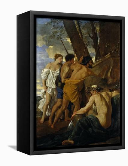 The Arcadian Shepherds-Nicolas Poussin-Framed Premier Image Canvas