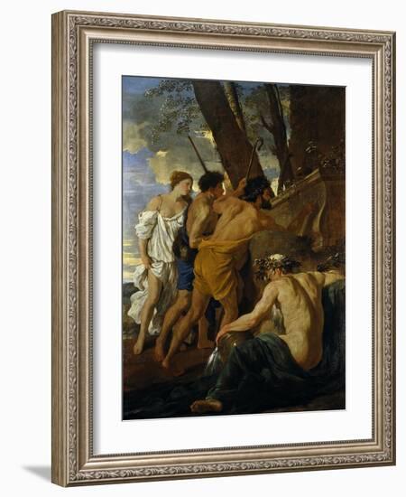 The Arcadian Shepherds-Nicolas Poussin-Framed Giclee Print