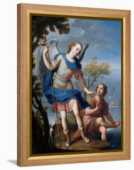 The Arcangel Raphael and Tobias-Miguel Cabrera-Framed Premier Image Canvas