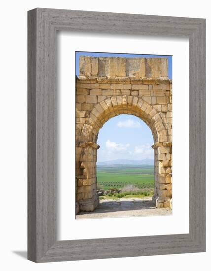 The Arch of Caracalla, Volubilis, UNESCO World Heritage Site, Morocco, North Africa, Africa-Doug Pearson-Framed Photographic Print