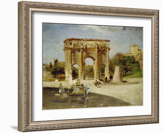 The Arch of Constantine, Rome, 1882-Oswald Achenbach-Framed Giclee Print