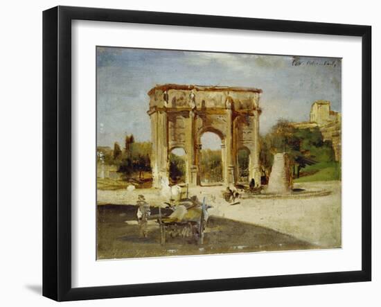 The Arch of Constantine, Rome, 1882-Oswald Achenbach-Framed Giclee Print