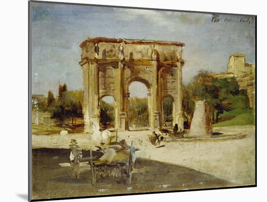 The Arch of Constantine, Rome, 1882-Oswald Achenbach-Mounted Giclee Print