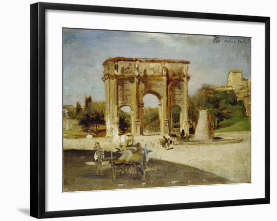 The Arch of Constantine, Rome, 1882-Oswald Achenbach-Framed Giclee Print