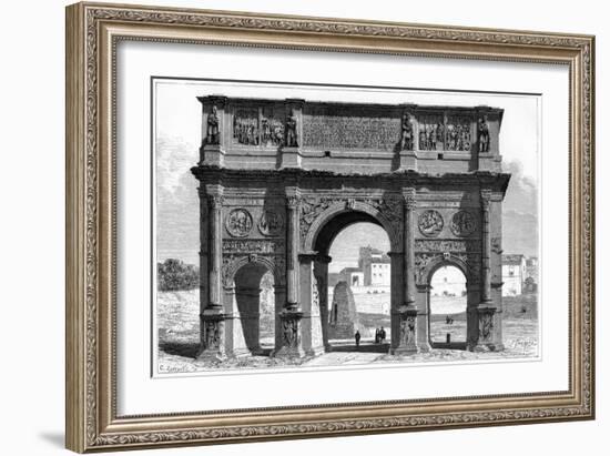 The Arch of Constantine, Rome, Italy, 19th Century-E Therond-Framed Giclee Print