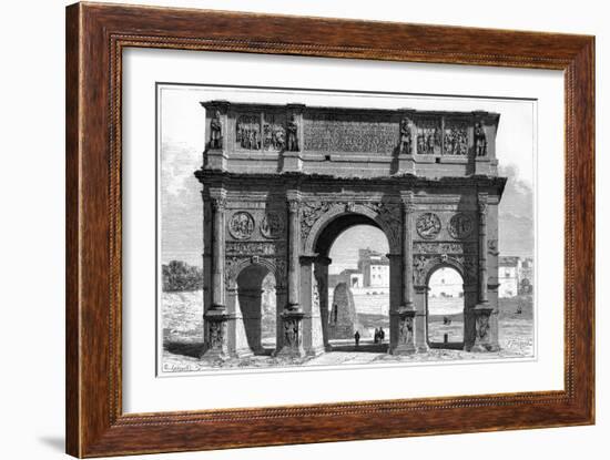 The Arch of Constantine, Rome, Italy, 19th Century-E Therond-Framed Giclee Print