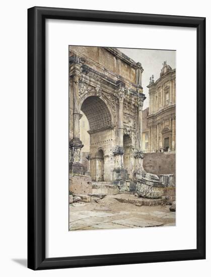 The Arch of Septimius Severus in Rome-Luigi Bazzani-Framed Giclee Print