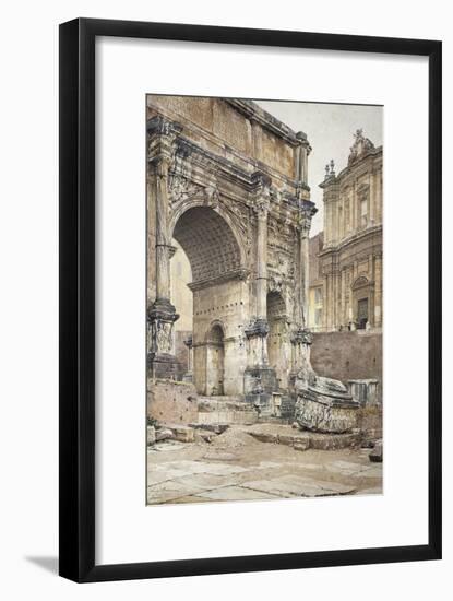 The Arch of Septimius Severus in Rome-Luigi Bazzani-Framed Giclee Print