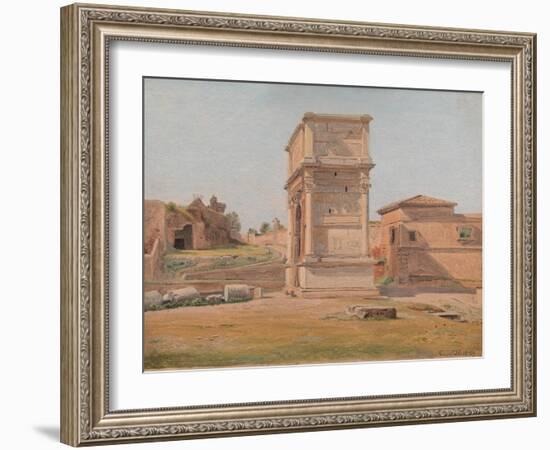 The Arch of Titus in Rome, 1839-Constantin Hansen-Framed Giclee Print