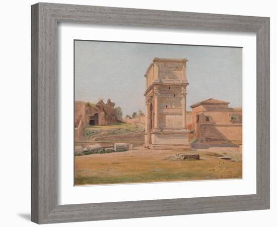 The Arch of Titus in Rome, 1839-Constantin Hansen-Framed Giclee Print