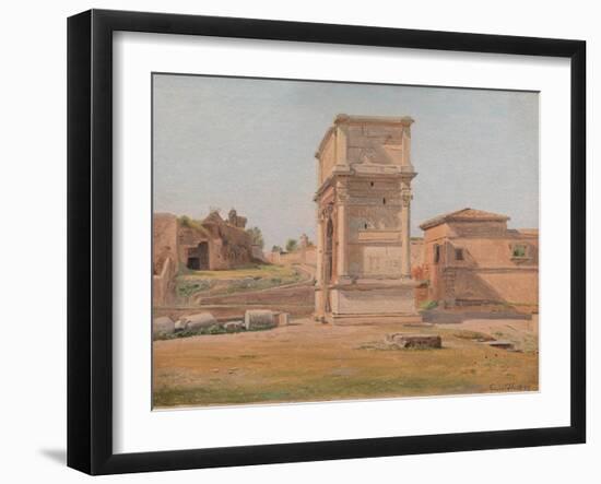 The Arch of Titus in Rome, 1839-Constantin Hansen-Framed Giclee Print