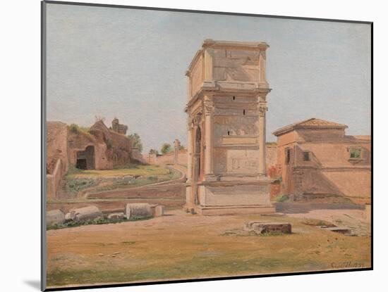 The Arch of Titus in Rome, 1839-Constantin Hansen-Mounted Giclee Print